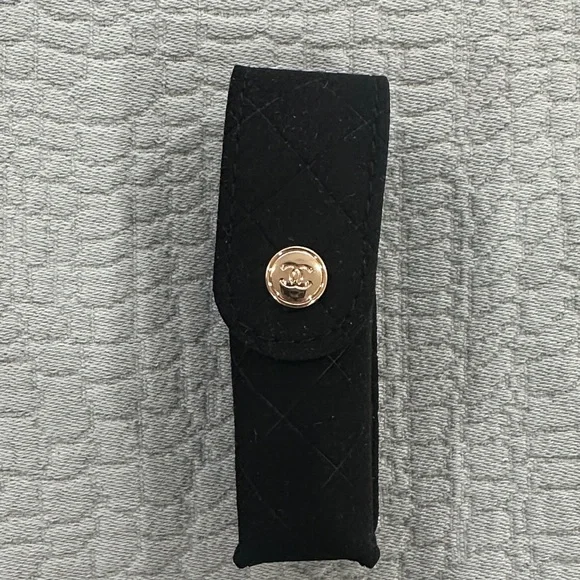 CHANEL Black and Gold Lipstick Holder